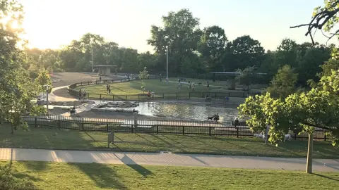 Johnny Steele Dog Park in Buffalo Bayou Park, Houston